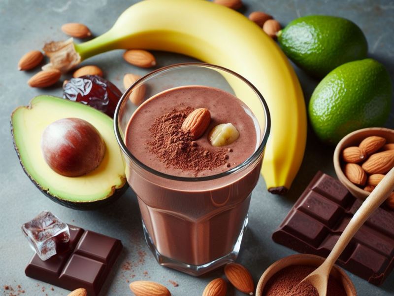 Batido de cacao y frutas para aumentar la concentración