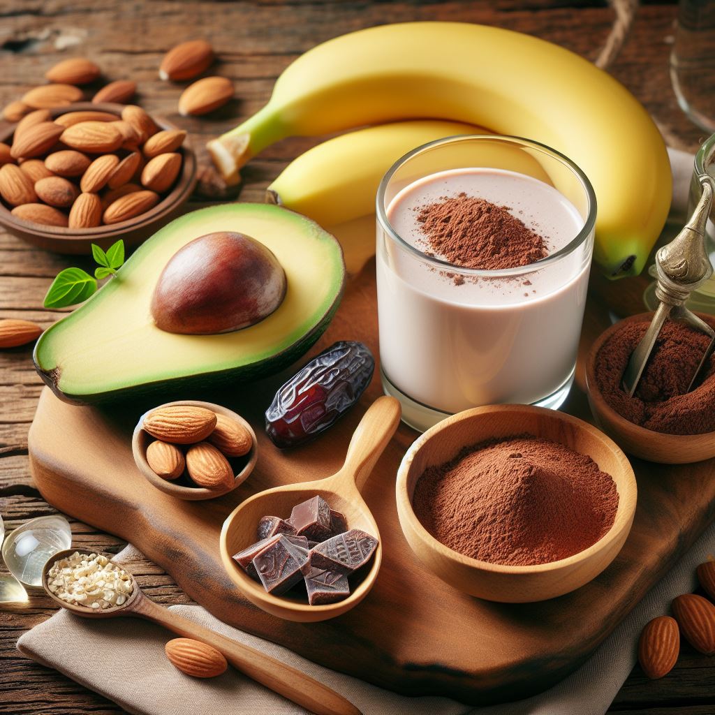 Batido de cacao y fruta