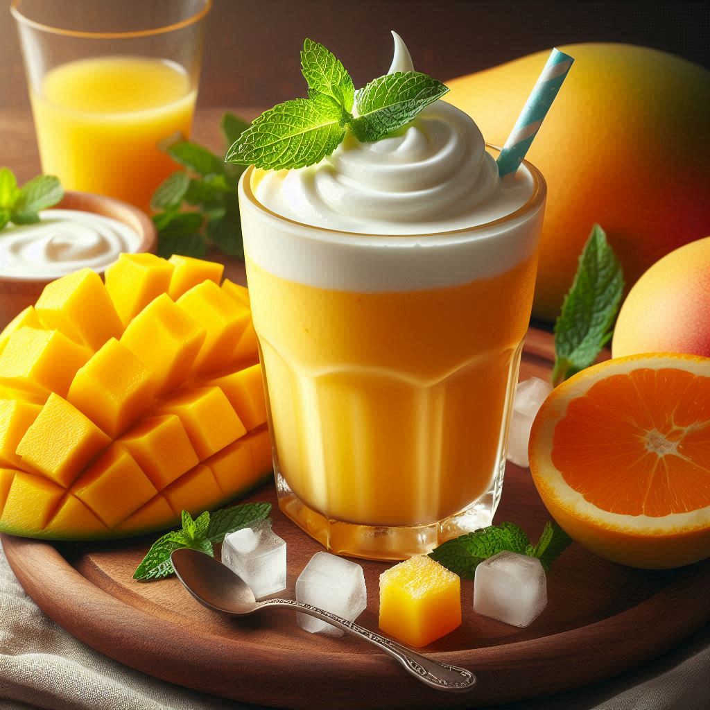 Batido refrescante y nutritivo de mango y yogur