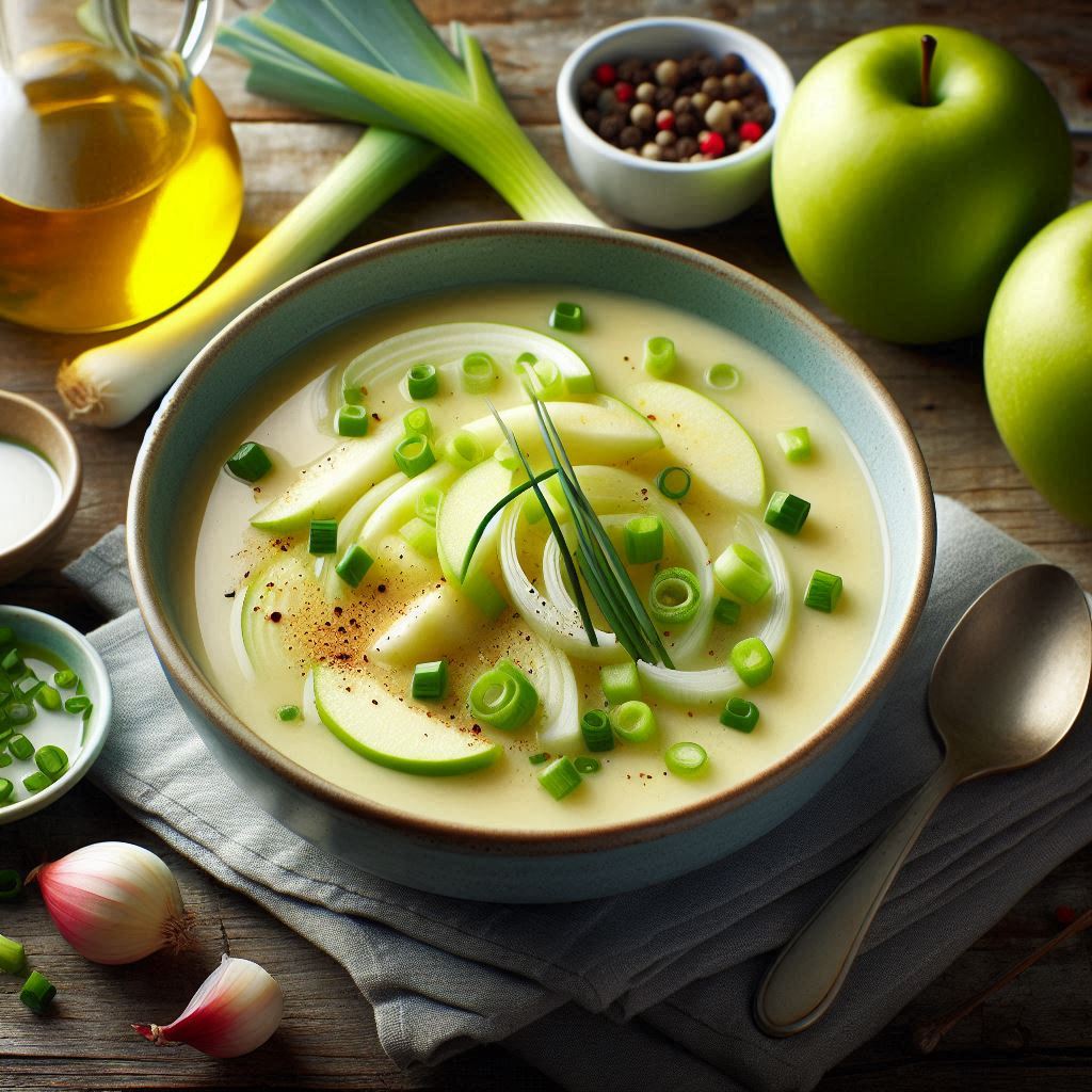 Vichyssoise ligera con manzana